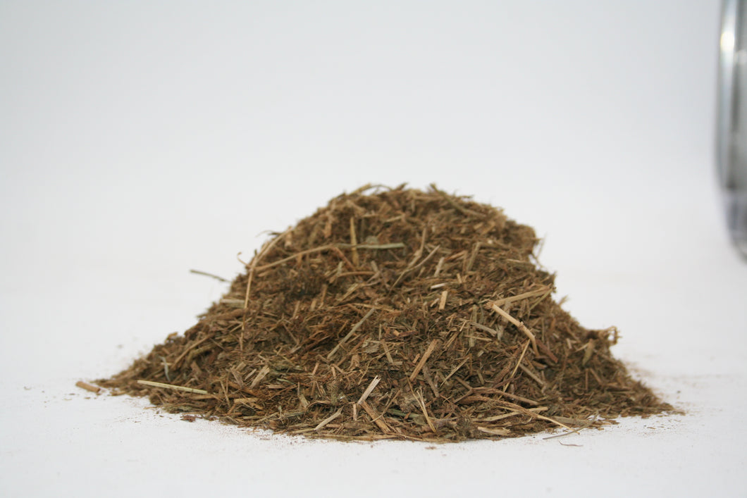 Dry shredded horse manure